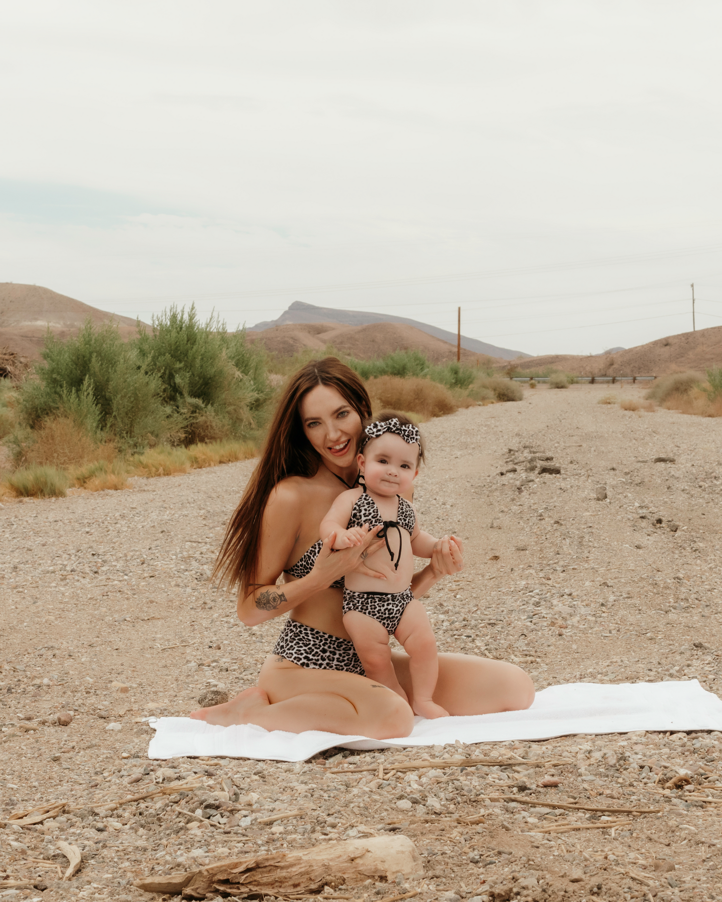 Matching Cheetah Swimsuit For Mom And Baby